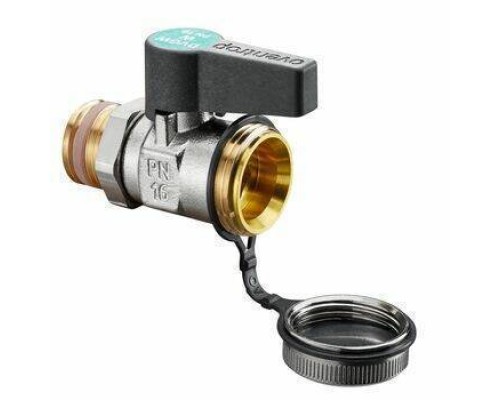 Кран шаровой Optiflex KFE DN15, G 1/2, PN10, латунь, снаружи никелированный