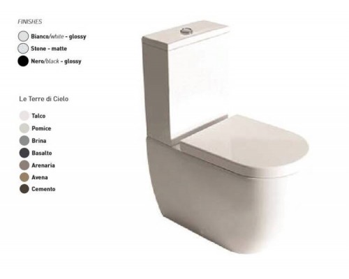 Сливной бачок, CIELO, Smile Mini, шгв 340-140-420, цвет-Basalto