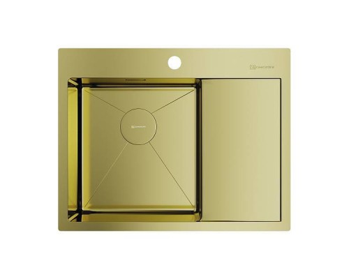 Omoikiri Akisame 65-L-LG Кухонная мойка нерж. сталь 65x51 см, цвет: светлое золото 4973083