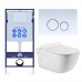 SET AQUATEK ДИВА-015 4в1 (рама AQUATEK Standard INS-0000012+ кркпеж KKI-0000002+клавиша KDI-0000015+унитаз ДИВА AQ2012-00 с тонким сиденьем soft-close SET AQUATEK ДИВА-015 4в1