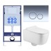 SET AQUATEK ЛУГАНО-018 4в1 (рама AQUATEK Standard INS-0000012+ кркпеж KKI-0000002+клавиша KDI-0000018+унитаз ЛУГАНО AQ2002-00 с тонким сиденьем soft-c SET AQUATEK ЛУГАНО-018 4в1