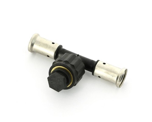 Тройник пресс-В PVDF HENCO 16x1/2"x16