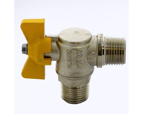 Кран шаровой для газа НН угловой бабочка ITAP 1/2"