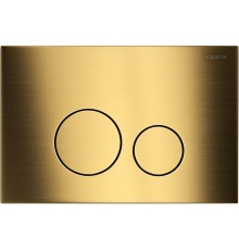 KDI-0000038 (023G) Панель смыва нержавеющая сталь/PVD, цвет Титановое золото матовое (клавиши круглые) KDI-0000038