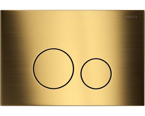 KDI-0000038 (023G) Панель смыва нержавеющая сталь/PVD, цвет Титановое золото матовое (клавиши круглые) KDI-0000038