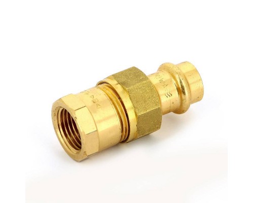 Муфта пресс-В IBP 15 х 1/2" с разъемным соединением бронза Муфта пресс-В IBP 15 х 1/2" с разъемным соединением бронза