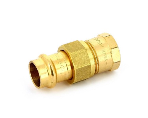 Муфта пресс-В IBP 18 х 1/2" с разъемным соединением бронза Муфта пресс-В IBP 18 х 1/2" с разъемным соединением бронза