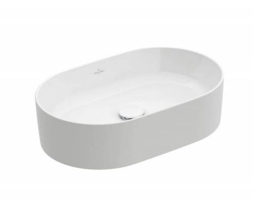 Раковина, Villeroy&Boch, Collaro, шгв 560-360-145, отверстия для смесителя-отсутствуют, CeramicPlus, цвет-Stone White Раковина, Villeroy&Boch, Collaro, шгв 560-360-145, отверстия для смесителя-отсутствуют, CeramicPlus, цвет-Stone White