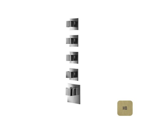 Смеситель для душа, Almar, Water Control High Flow, на 4 потребителя, цвет-High Brass Brushed PVD
