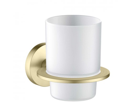AQ4204BG ОБЕРОН стакан с держателем, шлиф. золото AQ4204BG