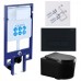 SET AQUATEK МИЯ-MB-017 4в1 (рама AQUATEK Standard INS-0000020+ крепеж KKI-0000002+клавиша KDI-0000017+унитаз AQ2004-MB с тонким сиденьем soft-close SET AQUATEK МИЯ-MB-017 4в1