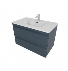 AQ77080-MG Комплект мебели: Тумба 80см ВЕГА с раковиной AQ0480-00, 2 ящика, цвет серый мат AQ77080-MG