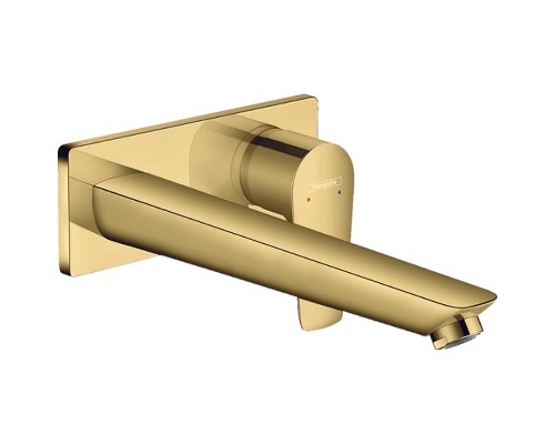 71734990S Set HG Talis E смеситель для раковины из стены излив 225 мм (71734990+13622180), полир,золото 71734990S