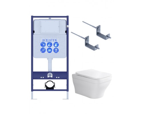 SET AQUATEK АМАДЕО KKI2 (рама AQUATEK Standard INS-0000012+крепеж KKI-0000002+унитаз АМАДЕО AQ1163-00 с тонким сиденьем soft-close) SET AQUATEK АМАДЕО KKI2