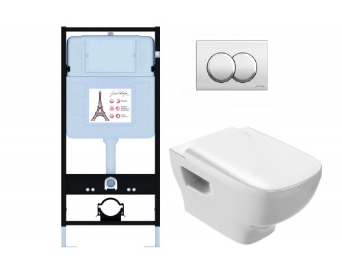 EDE103-00 Struktura, сиденье тонкое микролифт, панель для двойного смыва, хром (E36495-NF+E36496-CP+EDE102-00+E28931-WTE) EDE103-00