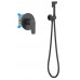 AQ1119MB БЕТТА набор с гигиеническим душем (смеситель + гигиеническая лейка + шланг + шланговое подсоединение с держателем), матовый черный AQ1119MB