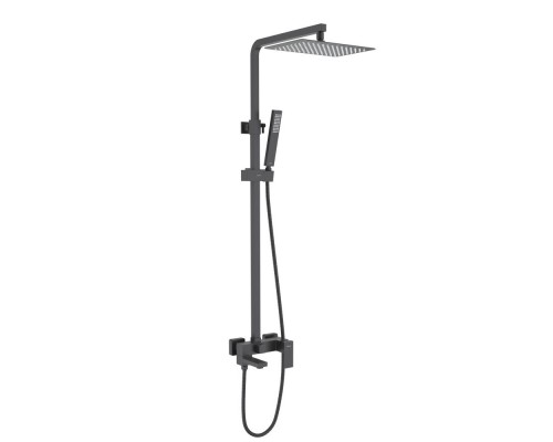 AQ2640MB ЛИБРА душевая система (смеситель для ванны) 300х200мм, матовый черный AQ2640MB