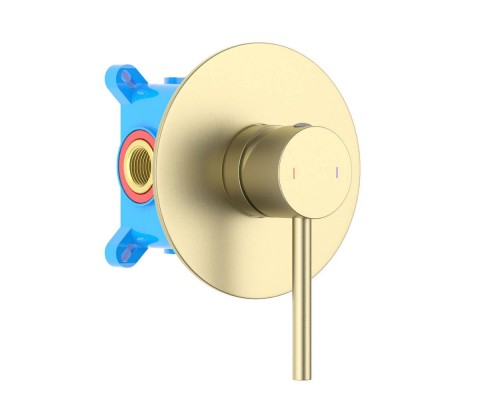 AQ1366BG ЕВРОПА смеситель для душа 1 режим (внешняя и скрытая часть), шлиф. золото AQ1366BG