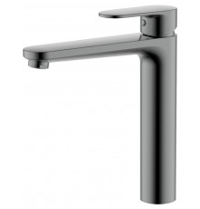 AQ1804BGM НИКА смеситель для раковины высокий 190 без донного клапана, оружейная сталь AQ1804BGM