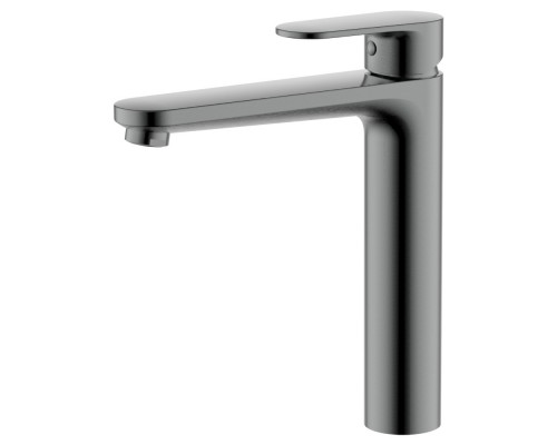 AQ1804BGM НИКА смеситель для раковины высокий 190 без донного клапана, оружейная сталь AQ1804BGM