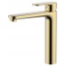 AQ1804BG НИКА смеситель для раковины высокий 190 без донного клапана, шлиф.золото AQ1804BG