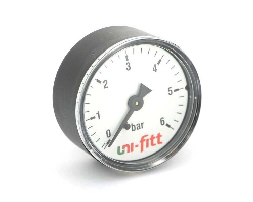 Манометр аксиальный 1/4" UNI-FITT 6 бар 63 мм Манометр аксиальный 1/4" UNI-FITT 6 бар 63 мм