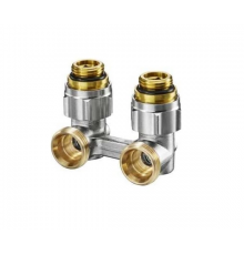 Узел, Multiflex V, угловой H-образный, 3/4, 1/2, Н ЕК-Н, никелированный, ZB
