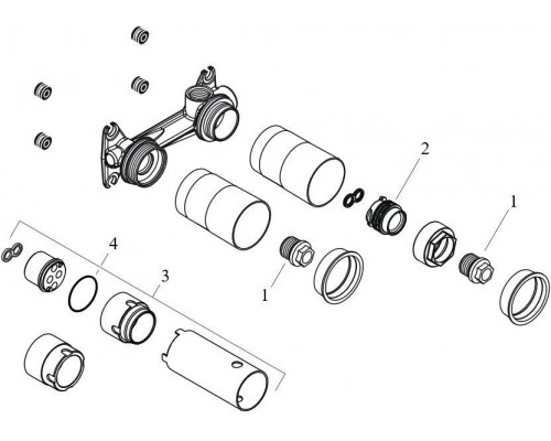 71256000S Set HG Logis Fine смеситель для раковины из стены (71256000+13622180) 71256000S