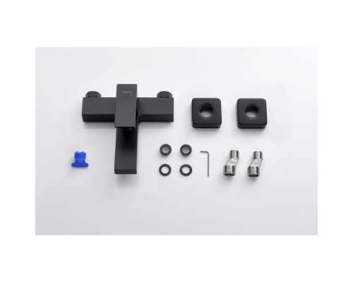 AQ1640MB ЛИБРА смеситель для ванны, матовый черный AQ1640MB