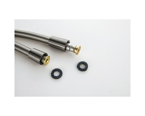 AQ2104BGM шланг для душа 120 см ПВХ, оружейная сталь (шлиф. черный хром) AQ2104BGM