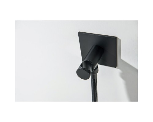 AQ1220MB ОБЕРОН комплект для гигиенического душа встроенный 2 отв. (смеситель + гигиеническая лейка + шланг), матовый черный AQ1220MB