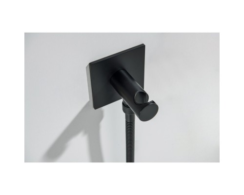 AQ1220MB ОБЕРОН комплект для гигиенического душа встроенный 2 отв. (смеситель + гигиеническая лейка + шланг), матовый черный AQ1220MB