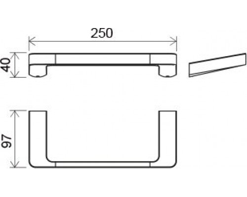 Полотенцедержатель (25 см) TD 300.00 X07P324