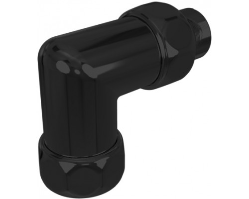 Комплект подключения 2шт.: уголок со сгоном 3/4х1/2, эксцентрик, отражатель, цвет черный муар AQ 3020BL