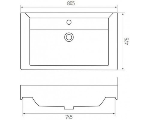 1.WH30.2.084 ТИГОДА 80 Умывальник 1.WH30.2.084