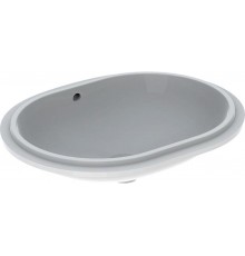 500.756.01.2 Geberit VariForm Раковина с установкой под столешницу эллиптичекой формы, T1=55х40 см, без отв. под смеситель, с отв. перелива 500.756.01.2