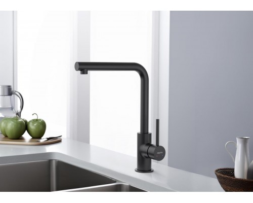 AQ1380MB ЕВРОПА смеситель для кухни, матовый черный AQ1380MB