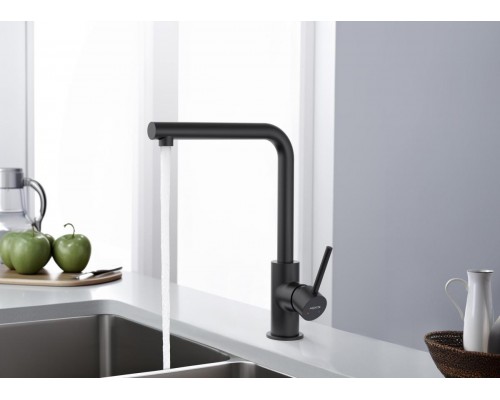 AQ1380MB ЕВРОПА смеситель для кухни, матовый черный AQ1380MB