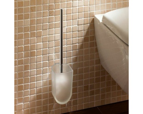 11669019000 ELEGANCE Туалетный ершик подвесной, матовый хрусталь, съемный, хром 11669019000