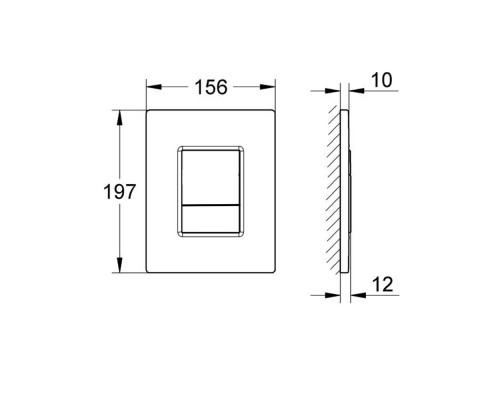 PNN-0000001 (025AQ) Панель смыва Белая глянец для INSP-0000002 Pneumo N PNN-0000001