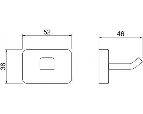 AQ4301MB ЛИБРА крючок, матовый черный AQ4301MB