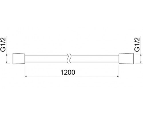 AQ2104CR шланг для душа 120 см ПВХ AQ2104CR