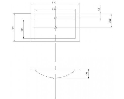 1A70493KPR010 Раковина Премьер М 800 белая 1A70493KPR010