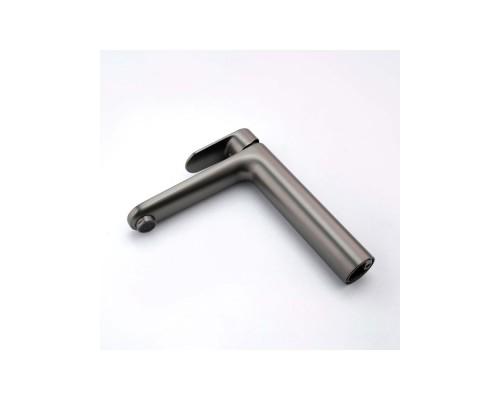 AQ1804BGM НИКА смеситель для раковины высокий 190 без донного клапана, оружейная сталь AQ1804BGM