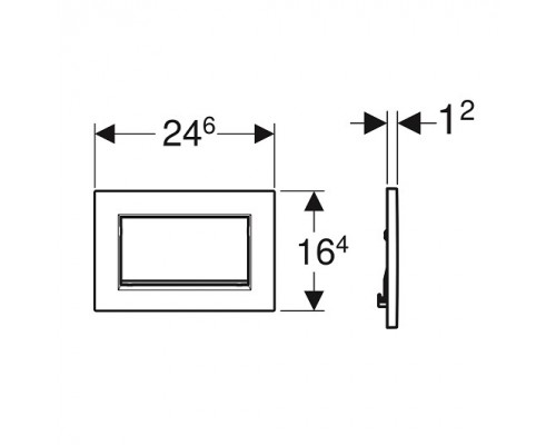 115.893.KX.1 Смывная клавиша Sigma 30, смыв-стоп,к 111.300/350/361/362/380/390/796 структ.хр/структ. хр/хр.гл 115.893.KX.1
