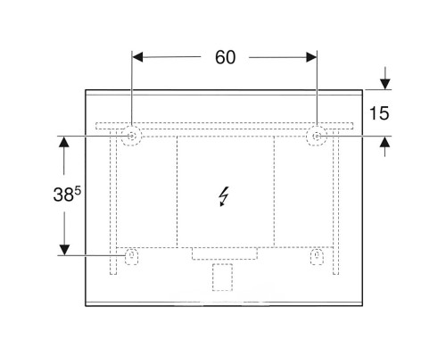 502.783.00.1 Зеркало с подсветкой Geberit Option Plus с прямым и непрямым освещением: B=90см, H=70см, Серебристые оттенки / Матированный алюминий 502.783.00.1
