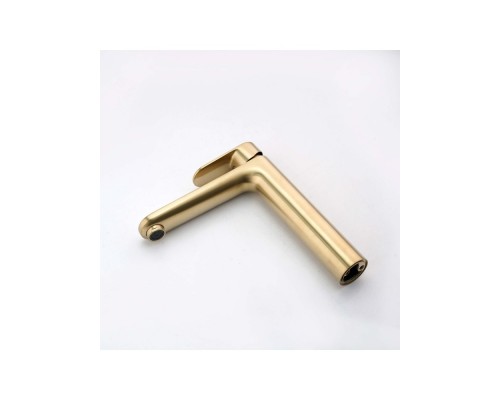 AQ1804BG НИКА смеситель для раковины высокий 190 без донного клапана, шлиф.золото AQ1804BG