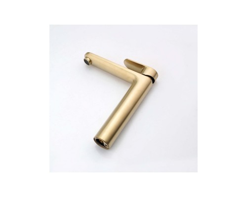 AQ1804BG НИКА смеситель для раковины высокий 190 без донного клапана, шлиф.золото AQ1804BG