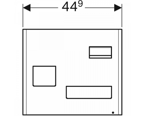 500.649.01.2 Комплект магнитной доски Geberit 449 x 388 x 75 мм, цвет: белый 500.649.01.2