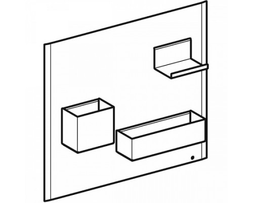 500.649.01.2 Комплект магнитной доски Geberit 449 x 388 x 75 мм, цвет: белый 500.649.01.2